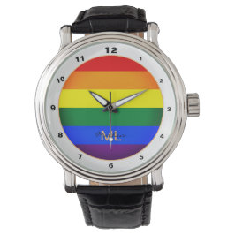 Relógio Rainbow Flag & Pride, comunidade LGBT/vigia de gên