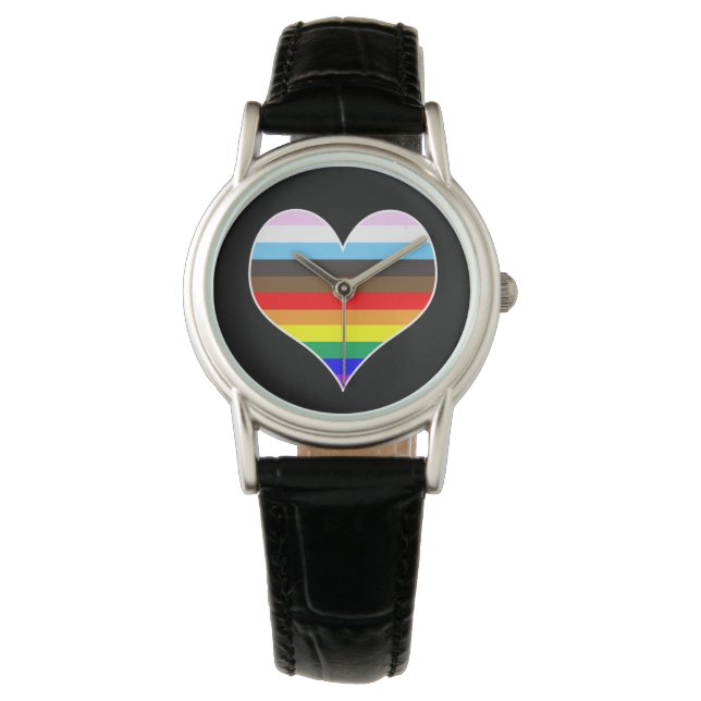 Relógio Rainbow Heart (Frente)