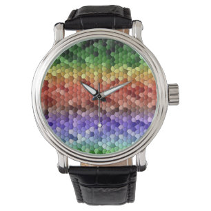 Relógio Rainbow Mosaic Pattern