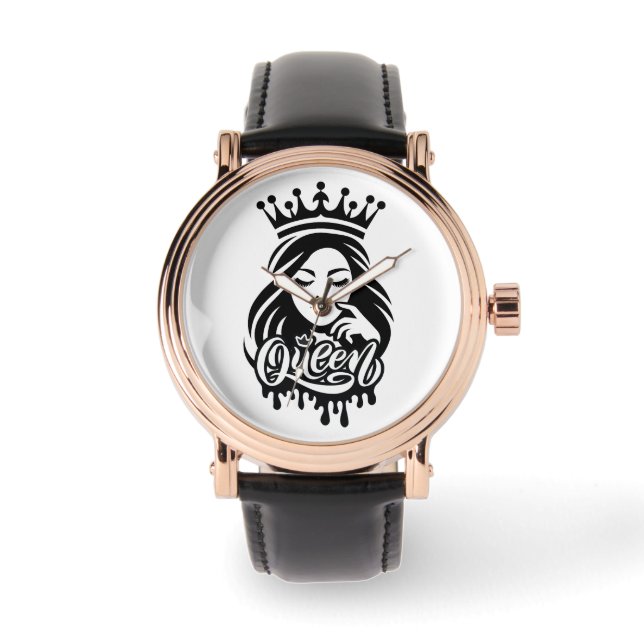 Relógio Rainha Design – Coroa Real Elegante (Frente)