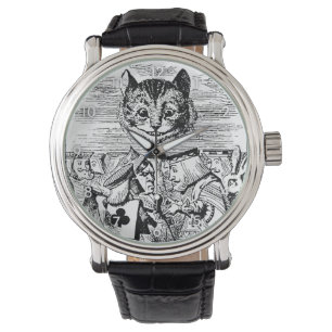 Relógio Rainha do gato dos corações e do Cheshire
