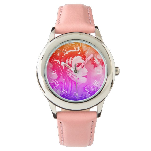 Relógio "Rainha Nefertiti", Bezel com Red Heart Watch (Frente)