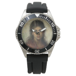 Relógio Rapariga com um Saco Vermelho (por Alexei Harlamof