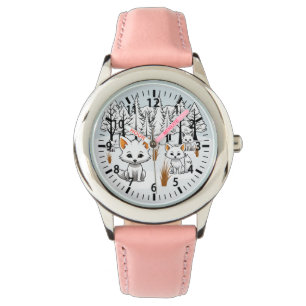 Relógio Raposas do Ártico - Paisagem de inverno