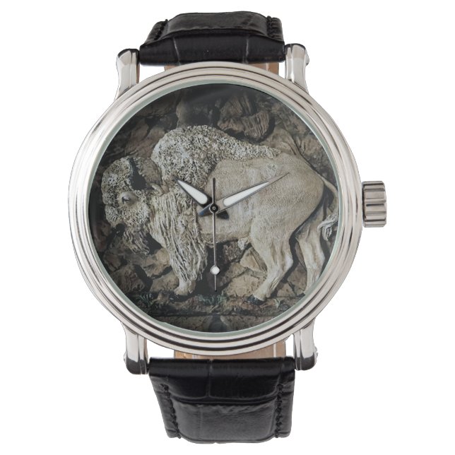 Relógio Rare "White Buffalo" original art Watch Watch (Frente)