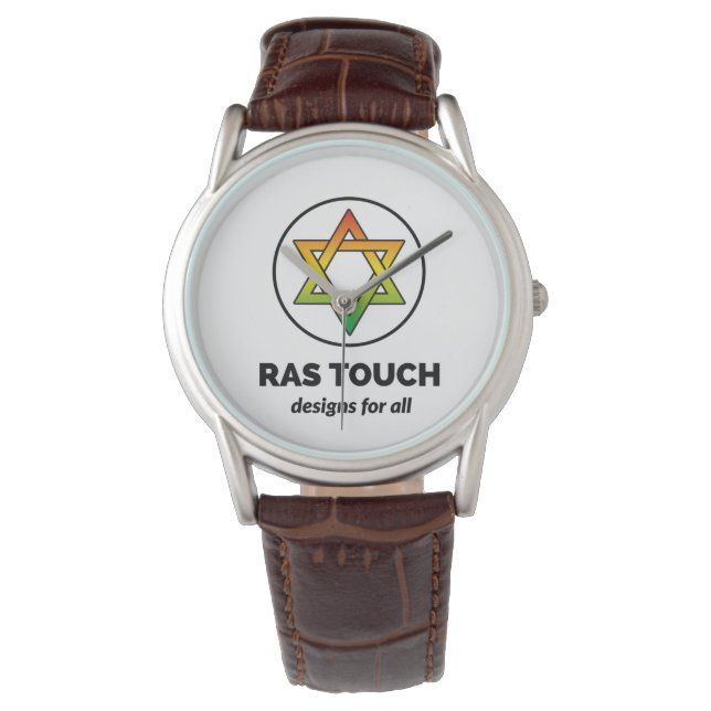 Relógio Ras Touch Star - Classic Brown Leather strap Watch (Frente)