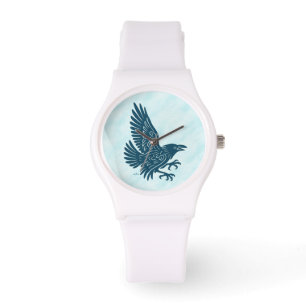 Relógio Raven azul dançante