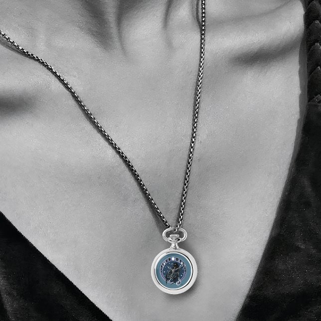 Relógio Raven Moon Phases Stars Azul (Criador carregado)