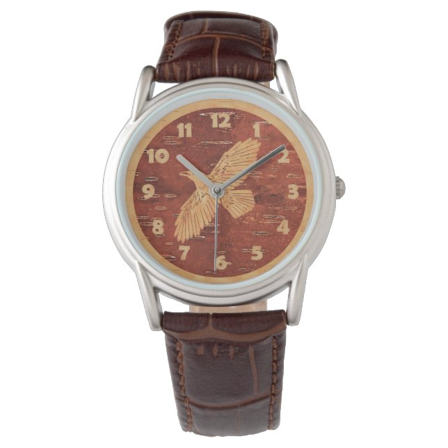 Relógio Raven Rustic No Latido De Nascimento Interior (Frente)