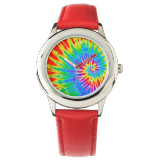 Relógio Red and Blue Spiral Tie Watch