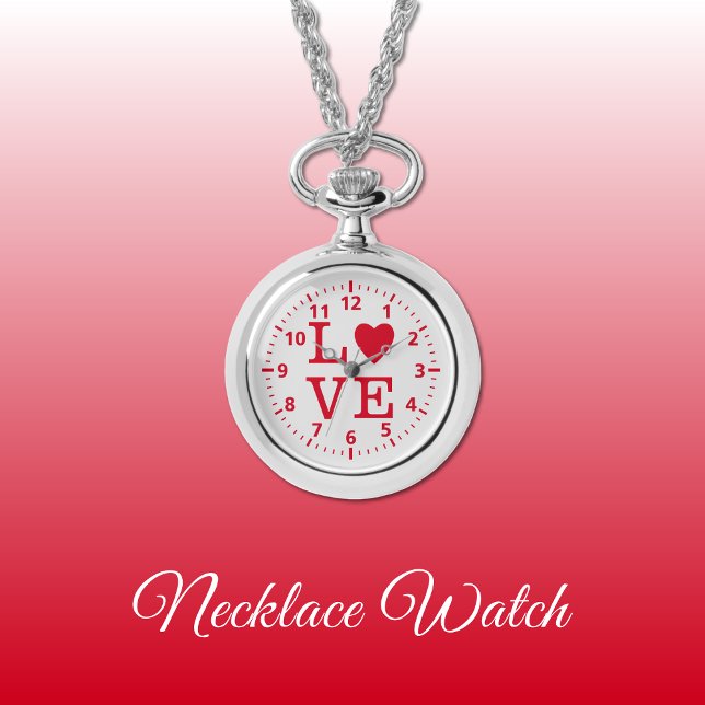 Relógio Red and cinza Neclace Watch (Criador carregado)