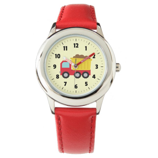 Relógio Red and Yellow Dump Truck Kids Watch (Frente)