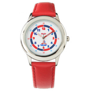 Relógio Red Boat Kids Learning Watch Guia de horas e min