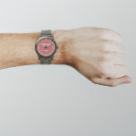 Relógio Red Business Marca on Men's Watch<br><div class="desc">O logotipo da sua empresa em fundo vermelho no relógio dos homens. Acessório que você pode incluir em seus produtos de promocional, fornecer itens ou presentes aos seus clientes ou clientes para anunciar sua empresa ou promover sua marca. Observe personalizável que você pode colocar o logotipo de sua empresa para...</div>