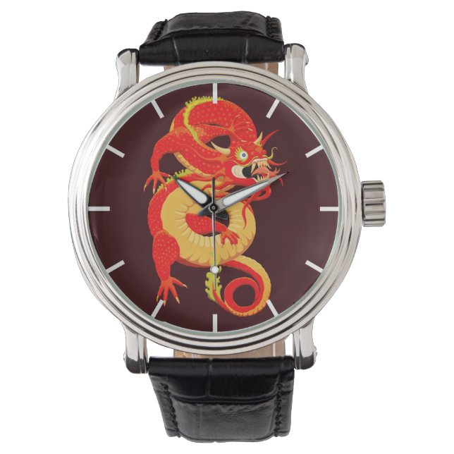 Relógio Red Chinese Dragon Watch (Frente)