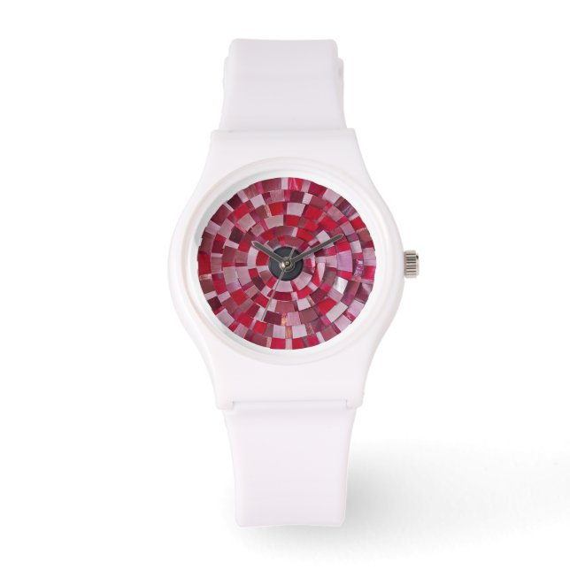 Relógio red flower design (Frente)