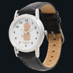 Relógio Red Goldendoodle Dog Design Any Colour Background<br><div class="desc">Wrist watch dog design. You can customise this watch with any text and background colour of your choice. Should you require any help with customising then contact us through the message link on this page. Dog design personalised wrist watch.</div>