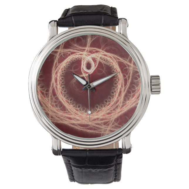 Relógio Red Heart Fractal Watch (Frente)