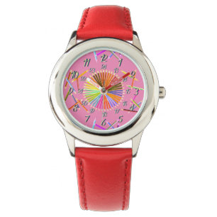 Relógio Red Pink Fun Heart Color Watch