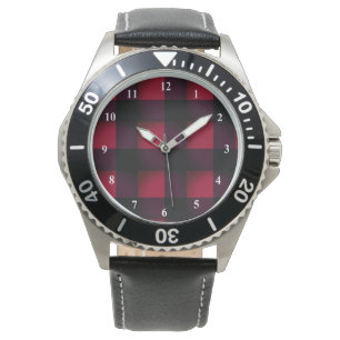 Relógio Red Xadrez Tartan Watch