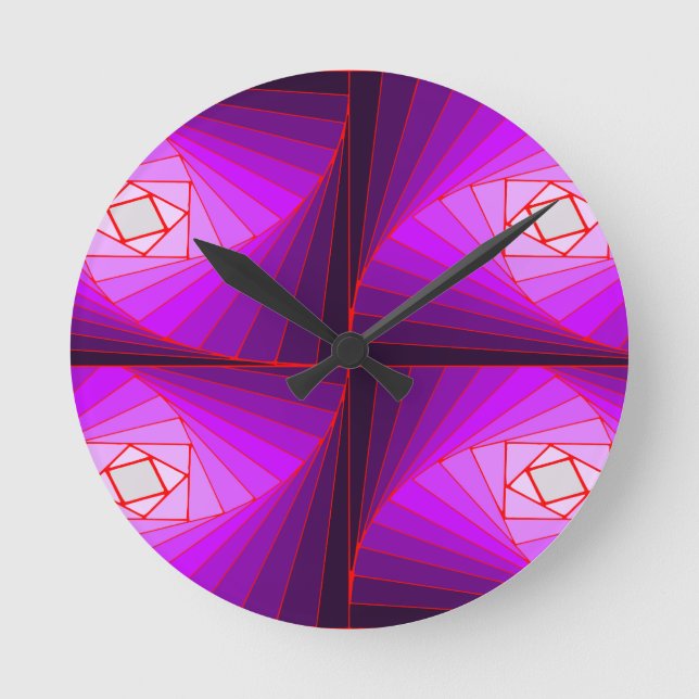 RELÓGIO REDONDO クワッド・スパイラル・パープル (Frente)