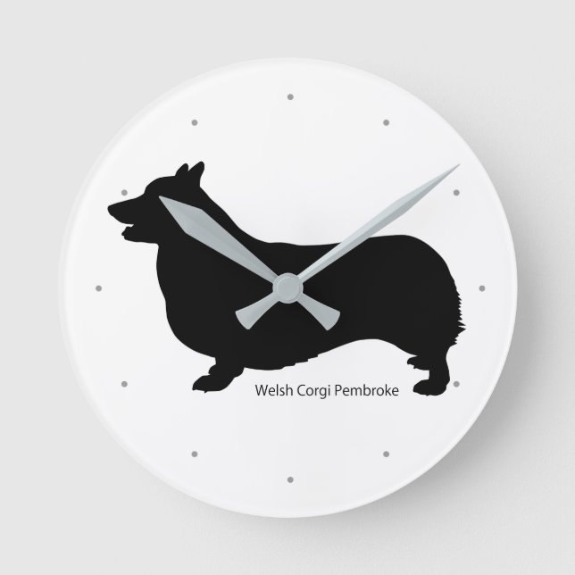 Relógio Redondo コーギー 掛け時計 Welsh Corgi clock (Frente)