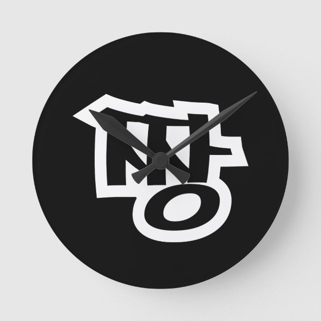 Relógio Redondo 짱 JANG - A MELHOR Língua Hangul Gíria Coreana (Frente)