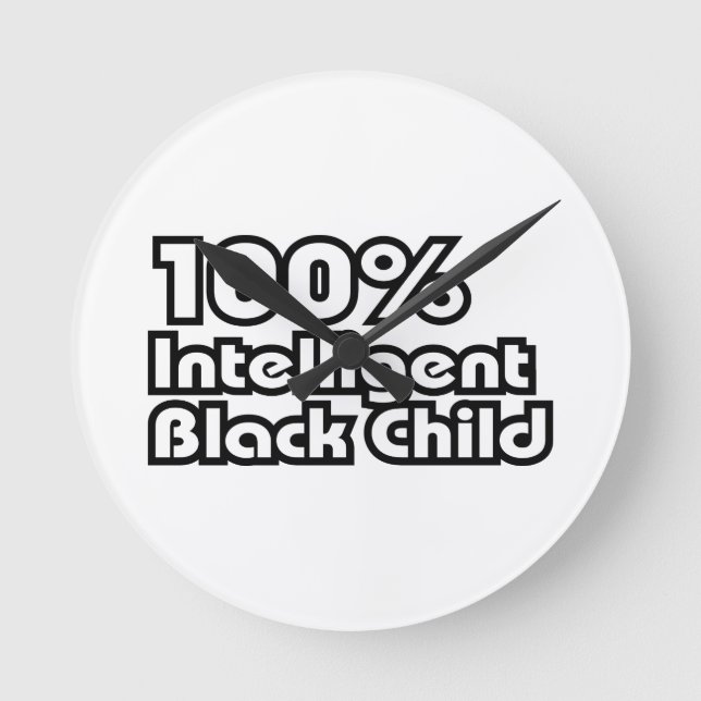 Relógio Redondo 100% de Criança Negra Inteligente (Frente)