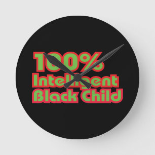 Relógio Redondo 100% de Criança Negra Inteligente