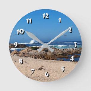 Relógio Redondo 12 Opções de Número para Escolher -Ondas Oceânicas
