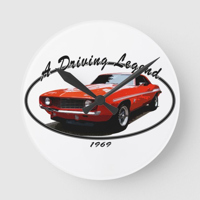 Relógio Redondo 1969_camaro_yenko_orange (Frente)