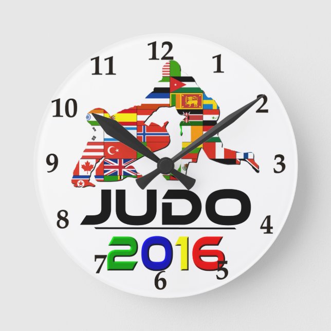 Relógio Redondo 2016: Judo (Frente)