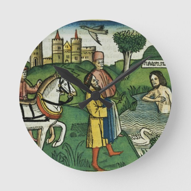 Relógio Redondo 2 reis 5 14 a limpeza de Naaman, 'do NU (Frente)