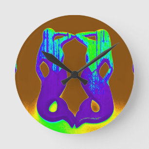 Relógio Redondo 2 sereias de observação roxas