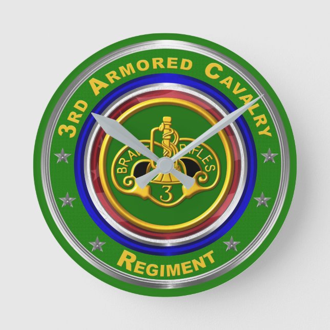 Relógio Redondo 3ª Cavalaria Armada Keepsael (Frente)