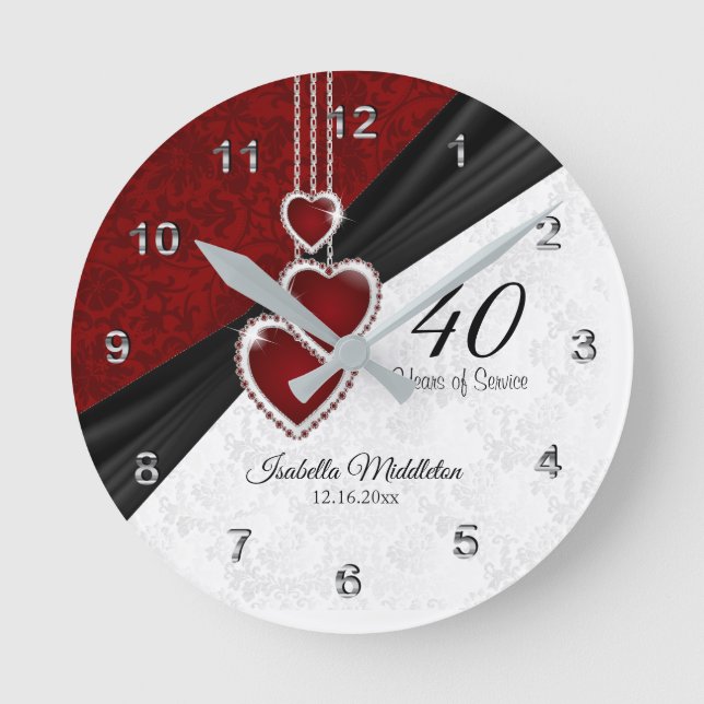 Relógio Redondo 40 anos de serviço (Frente)