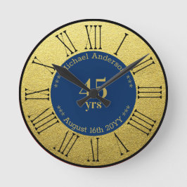 Relógio Redondo 45 anos Personalizado para Aposentadoria ou Aniver