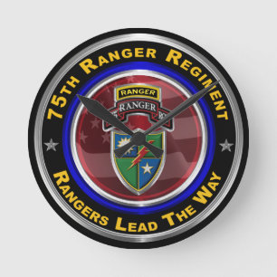 Relógio Redondo 75º Regimento Ranger "Rangers Lideram O Caminho"