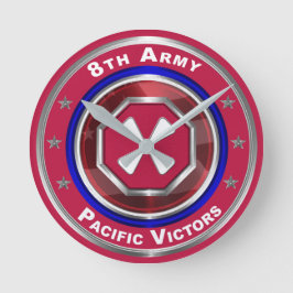 Relógio Redondo 8.º Exército Personalizado