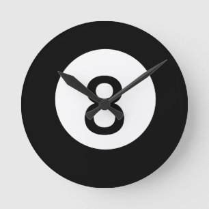 Relógio Redondo 8 Ball Clock