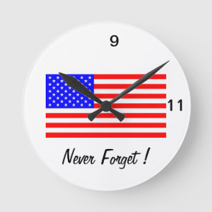 RELÓGIO REDONDO 9-11 NUNCA ESQUEÇA