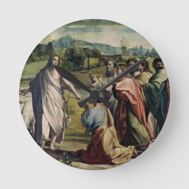 Relógio Redondo A carga do cristo a St Peter (desenhos animados (Frente)