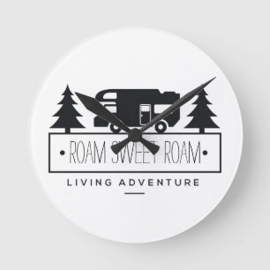 Relógio Redondo A casa engraçada RVer aposentado   Rving do