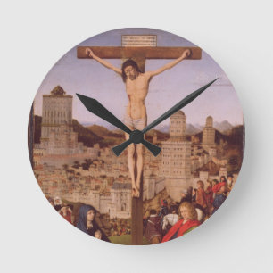 Relógio Redondo A crucificação (óleo no painel)