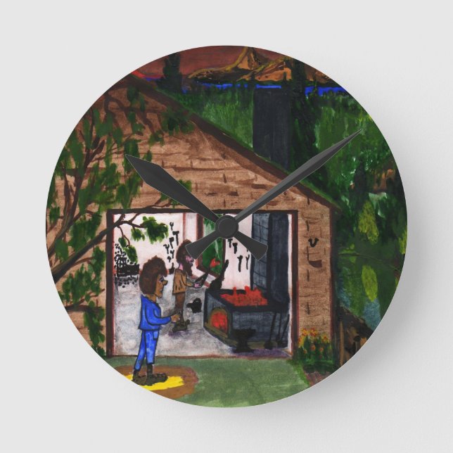 Relógio Redondo A garagem (Frente)