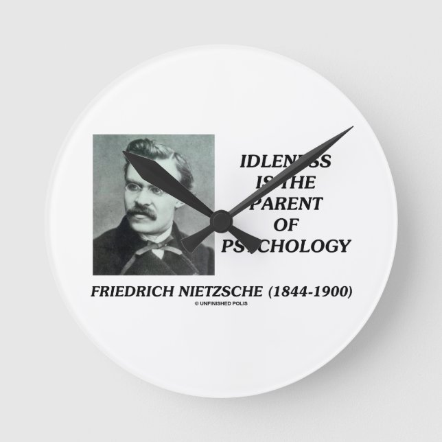 Relógio Redondo A Idade É O Pai Da Psicologia Nietzsche (Frente)