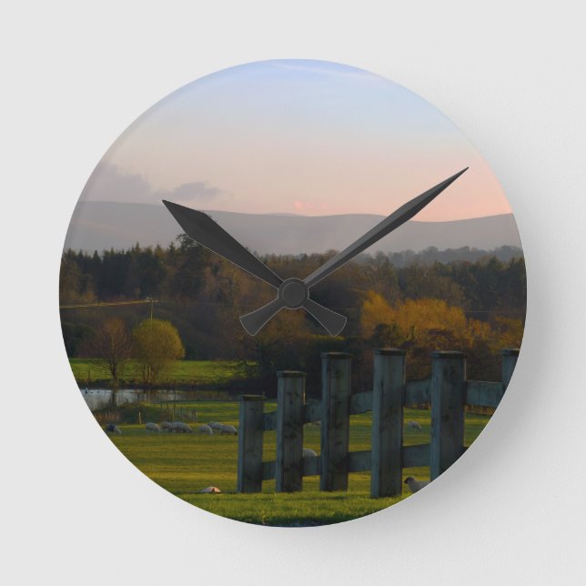 Relógio Redondo A Irlanda é bonita (Frente)