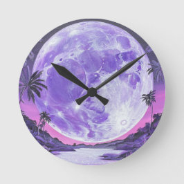 Relógio Redondo "A Lua Impossível"-