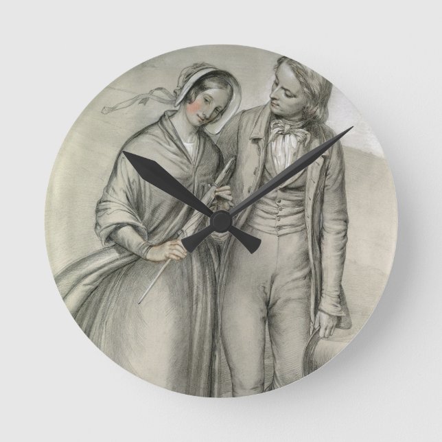 Relógio Redondo A manhã do casamento - a partida, c.1846 (Frente)