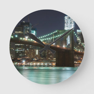 Relógio Redondo A Ponte do Brooklyn - Cor